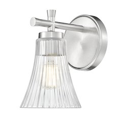 Z-Lite Belle 1 Light Wall Sconce in Brushed Nickel color, Steel frame