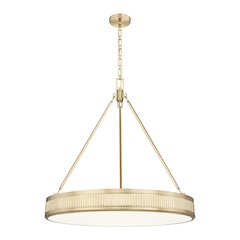 Z-Lite 3 Light Pendant, Modern Gold