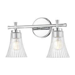 Z-Lite Belle 2 Light Vanity in Chrome color, Steel frame