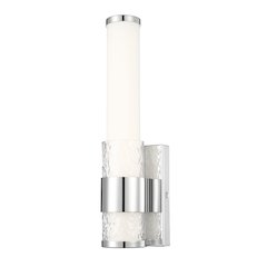 Z-Lite Egon 1 Light Wall Sconce in Chrome color, Steel frame