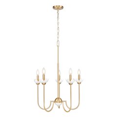 Z-Lite Allistair 5 Light Chandelier in Modern Gold color, Steel frame