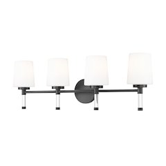 Z-Lite 4 Light Vanity, Matte Black