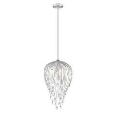 Z-Lite 5 Light Pendant, Brushed Nickel