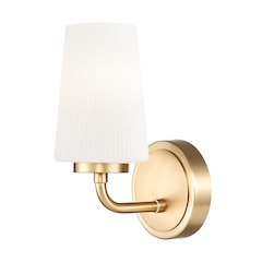 Z-Lite Montford 1 Light Wall Sconce in Modern Gold color, Steel frame