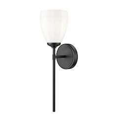 Z-Lite Oren 1 Light Wall Sconce in Matte Black color, Steel frame
