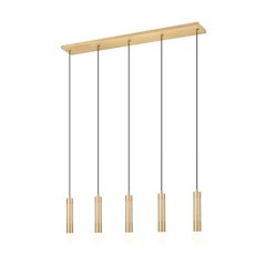 Z-Lite Stari 5 Light Linear Chandelier in Modern Gold color, Steel frame