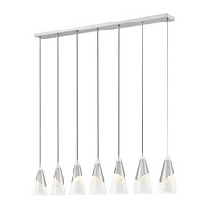Z-Lite Aimie 7 Light Linear Chandelier, Brushed Nickel