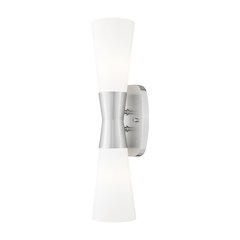 Z-Lite 2 Light Wall Sconce, Brushed Nickel