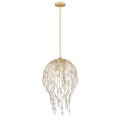 Z-Lite 6 Light Pendant, Modern Gold