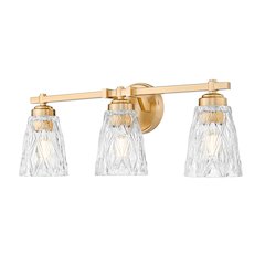 Z-Lite 3 Light Vanity, Modern Gold