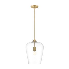 Z-Lite 1 Light Pendant, Burnished Brass