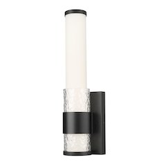 Z-Lite Egon 1 Light Wall Sconce in Matte Black color, Steel frame