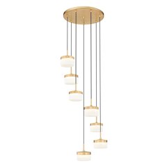 Z-Lite 7 Light Chandelier, Modern Gold