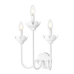 Z-Lite Allistair 3 Light Wall Sconce in Textured White color, Steel frame