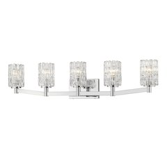 Z-Lite Aubrey 5 Light Vanity in Chrome Frame Finish