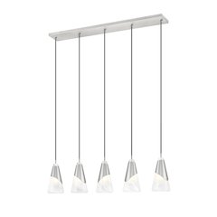Z-Lite Aimie 5 Light Linear Chandelier, Brushed Nickel