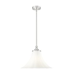 Z-Lite 1 Light Pendant, Brushed Nickel