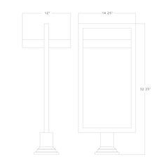 Z-Lite 1 Light Outdoor Pier Mounted Fixture