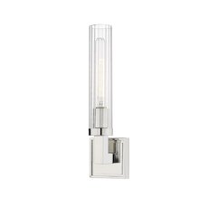 Z-Lite Beau 1 Light Wall Sconce in Polished Nickel Frame Finish