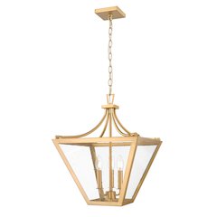 Z-Lite 3 Light Chandelier, Rubbed Brass