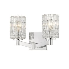 Aubrey 2 Light Vanity in Chrome Frame Finish