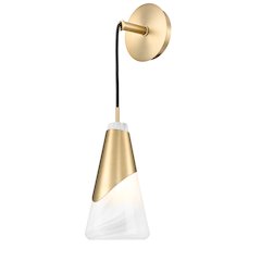 Z-Lite Aimie 1 Light Wall Sconce, Modern Gold