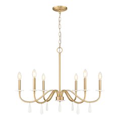 Z-Lite 6 Light Chandelier, Mordern Gold