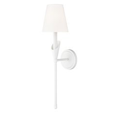Z-Lite Claudelle 1 Light Wall Sconce in Textured White color, Steel frame