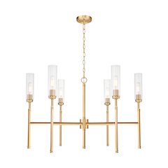 Z-Lite 6 Light Chandelier, Modern Gold