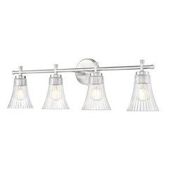 Z-Lite Belle 4 Light Vanity in Brushed Nickel color, Steel frame