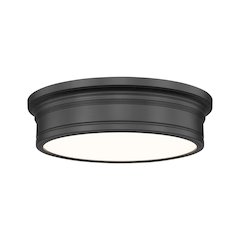 Z-Lite 1 Light Flush Mount, Matte Black