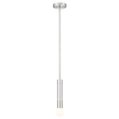 Z-Lite Stari 1 Light Pendant in Brushed Nickel color, Steel frame