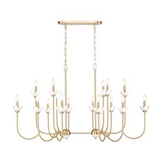 Z-Lite Allistair 16 Light Linear Chandelier in Modern Gold color, Steel frame