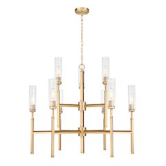 Z-Lite 9 Light Chandelier, Modern Gold