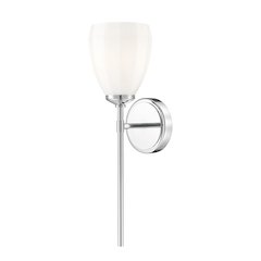Z-Lite Oren 1 Light Wall Sconce in Chrome  color, Steel frame