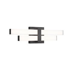 Z-Lite Zane 2 Light Vanity in Matte Black Frame Finish