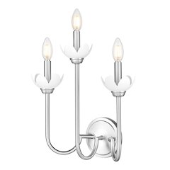 Z-Lite Allistair 3 Light Wall Sconce in Brushed Nickel color, Steel frame