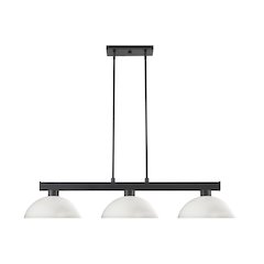 Z-Lite Cobalt 3 Light Billiard, Steel Frame, Matte Opal Shade Color
