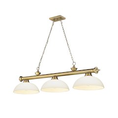 Z-Lite Cordon 3 Light Billiard, Steel Frame, Matte Opal Shade Color