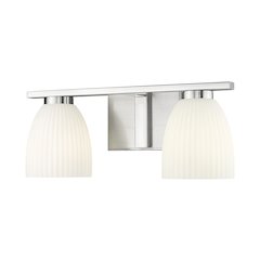 Z-Lite Naya 2 Light Vanity in Brushed Nickel color, Steel frame