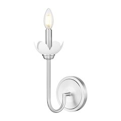 Z-Lite Allistair 1 Light Wall Sconce in Brushed Nickel color, Steel frame