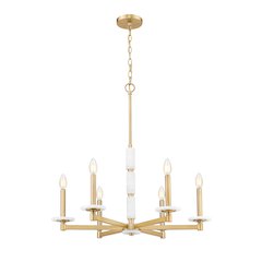 Z-Lite Kaden 6 Light Chandelier in Modern Gold color, Steel frame