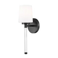 Z-Lite 1 Light Wall Sconce, Matte Black