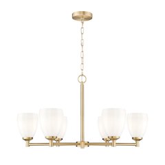 Z-Lite Oren 6 Light Chandelier in Modern Gold color, Steel frame
