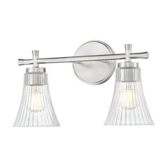 Z-Lite Belle 2 Light Vanity in Brushed Nickel color, Steel frame