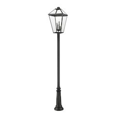 Z-Lite Talbot 4 Light Outdoor Post Mounted Fixture, Black