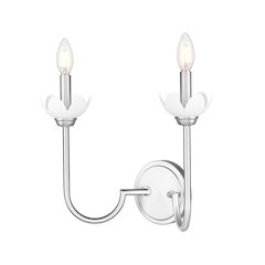 Z-Lite Allistair 2 Light Wall Sconce in Brushed Nickel color, Steel frame