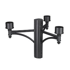 Z-Lite 3 Light Outdoor Posts + Hardware, Black Frame Finish