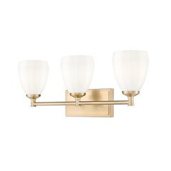 Z-Lite Oren 3 Light Vanity in Modern Gold color, Steel frame