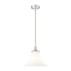 Z-Lite 1 Light Pendant, Brushed Nickel